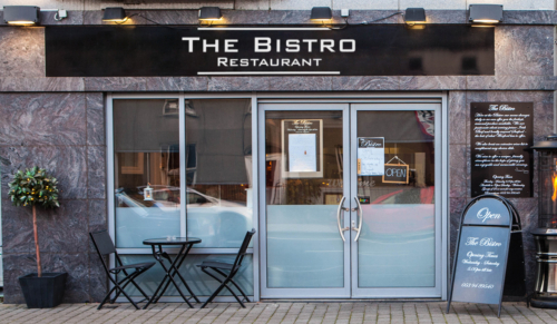 the bistro restaurant shop front